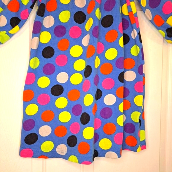Hanna Andersson Multicolored Polka Dot 3/4 Sleeve Dress Size 8 - Picture 5 of 7
